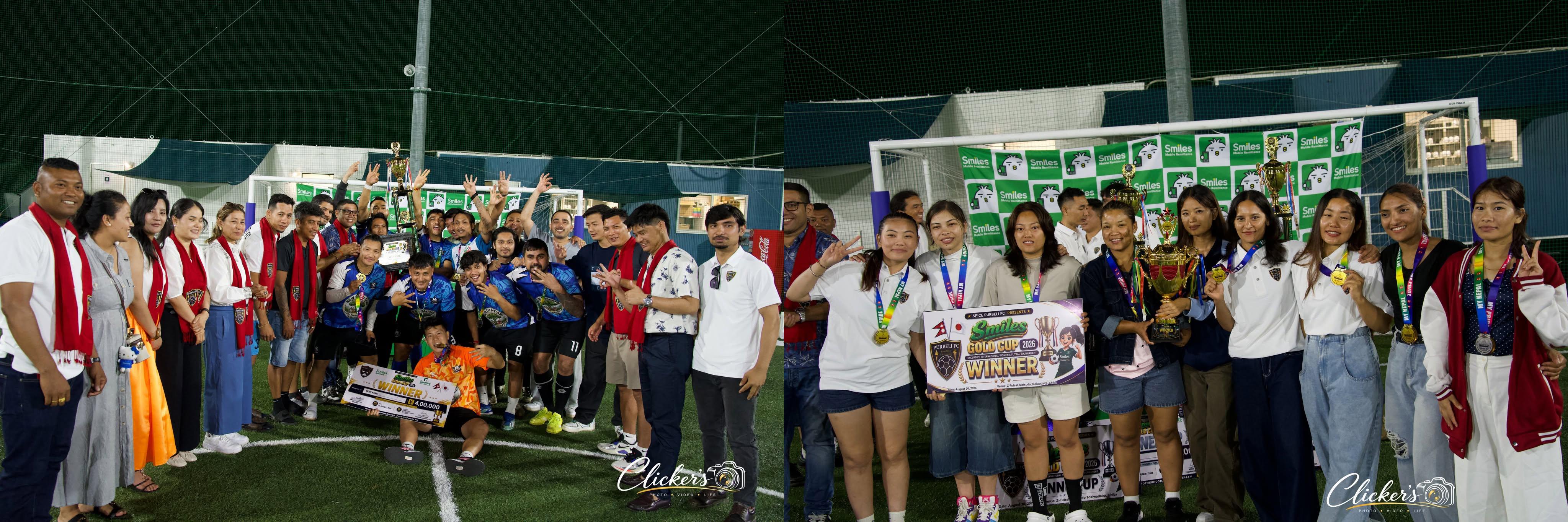 Smiles Gold Cup 2026 मा Oizumi FC, Mercury FC र Spice Purbeli FC को ऐतिहासिक सफलता